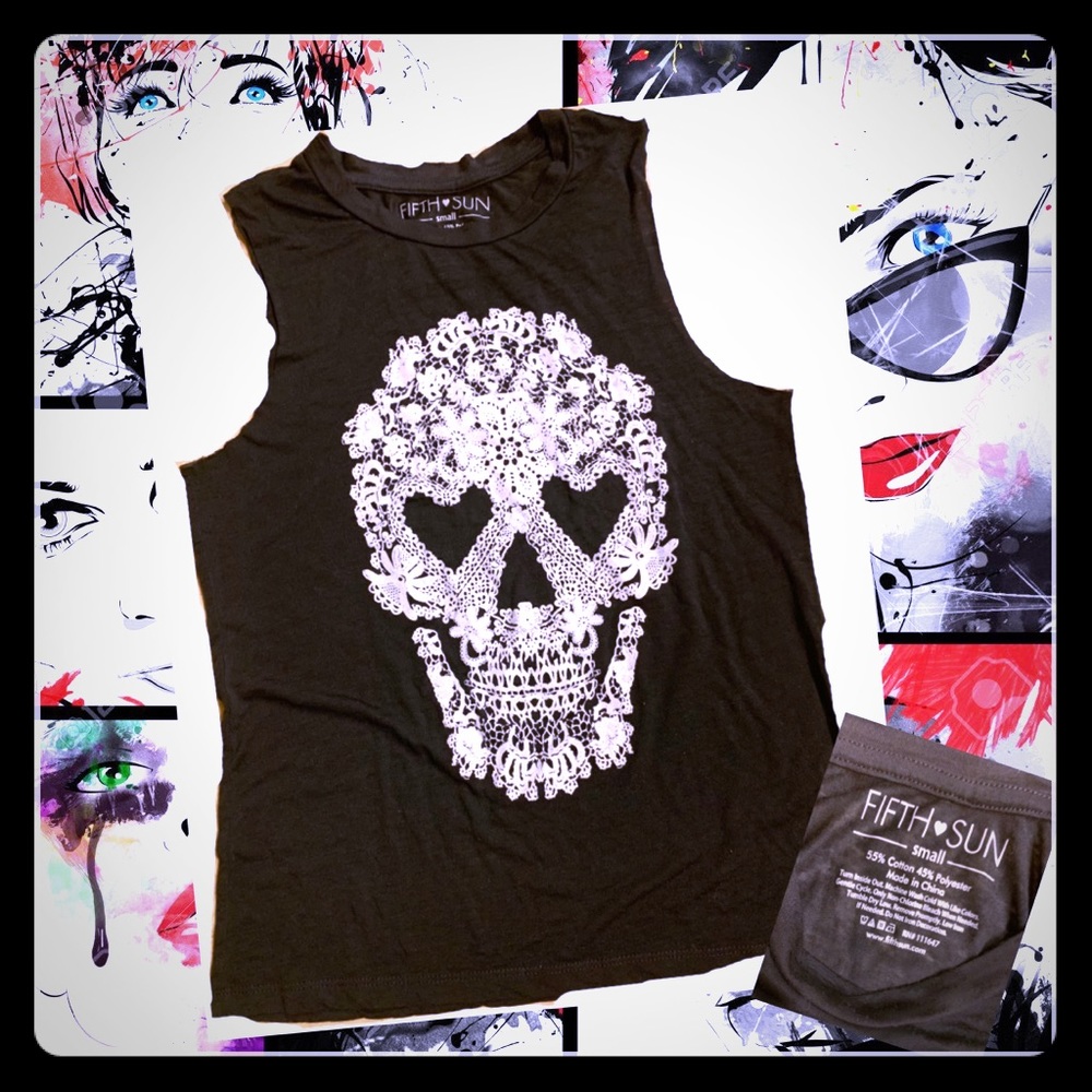 Fifth Sun Skull Print Tee. Only $15